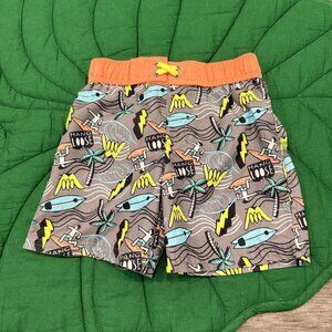 Cat & Jack 4T Hang Loose Shaka Swim Trunks